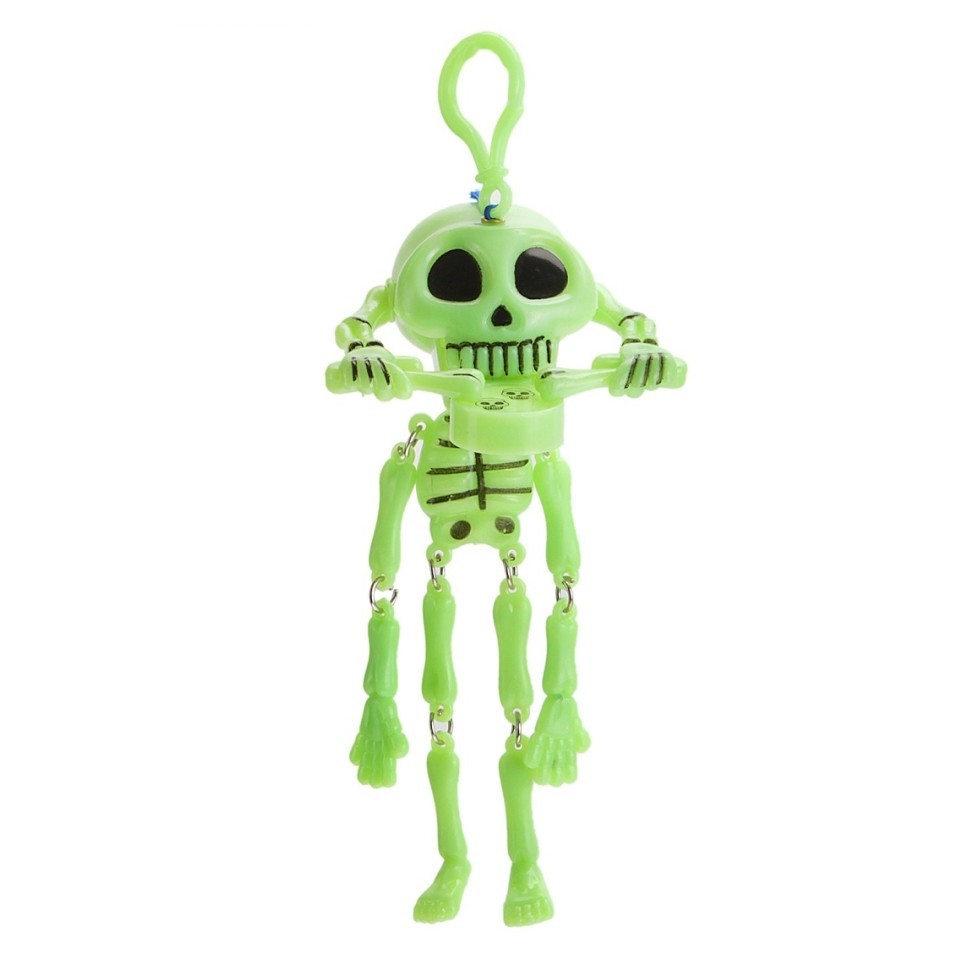 Игрушка заводной, танцующий скелет Петька