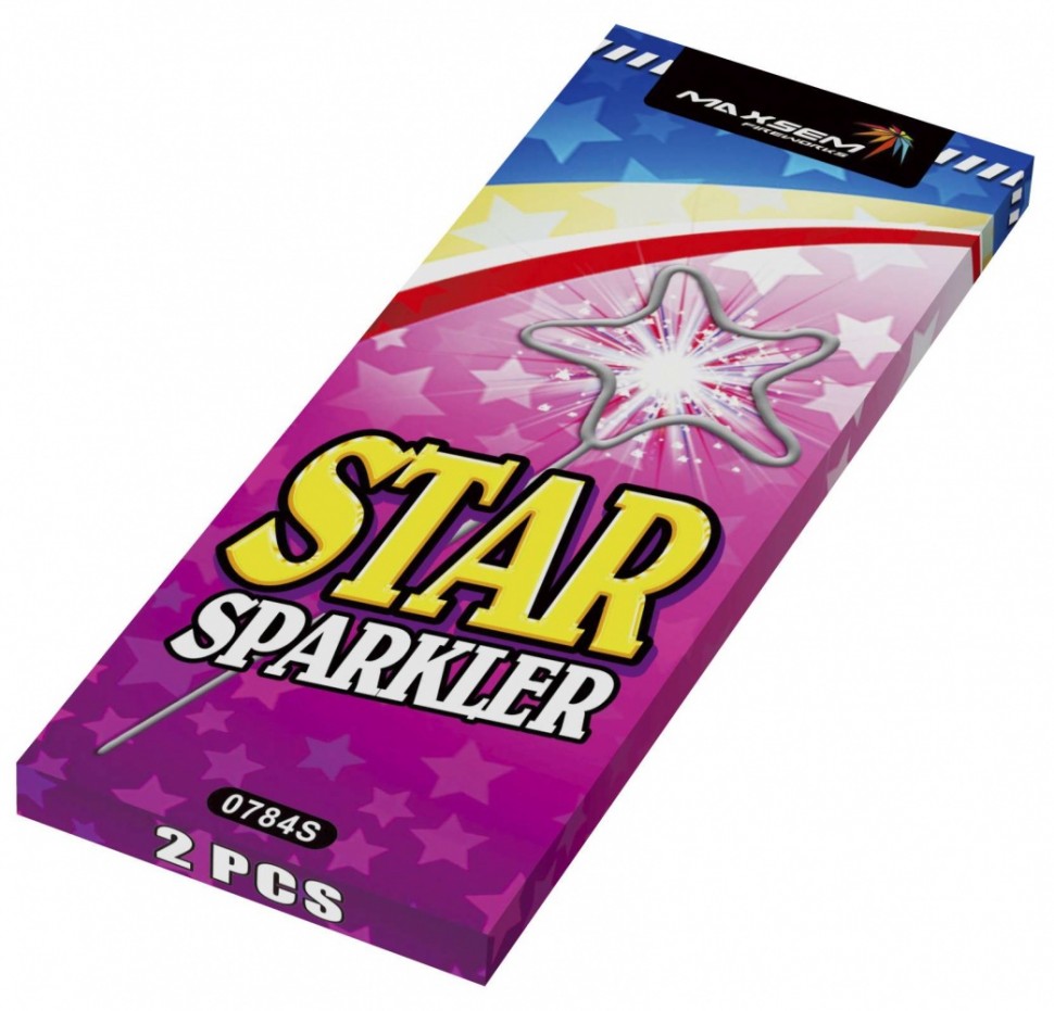 Свечи бенгальские Maxsem STAR SPARKLER 2 штуки (150/10)