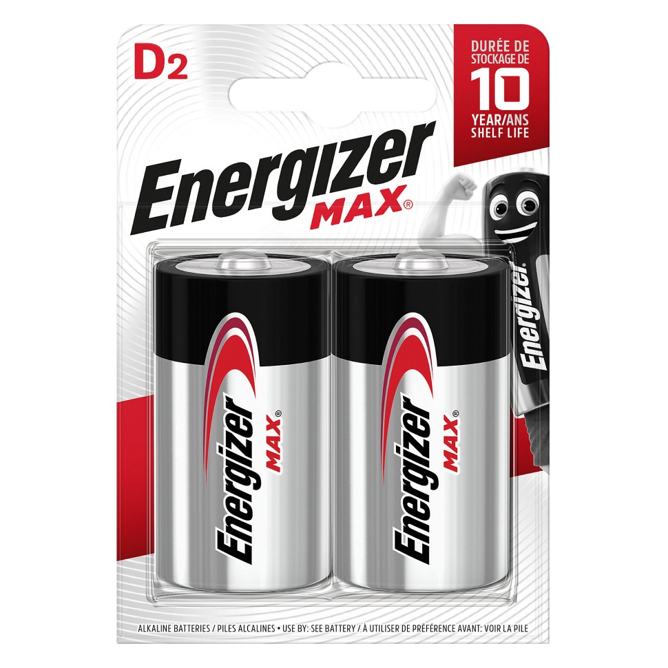Батарейка Energizer Max LR20 D, 2 шт