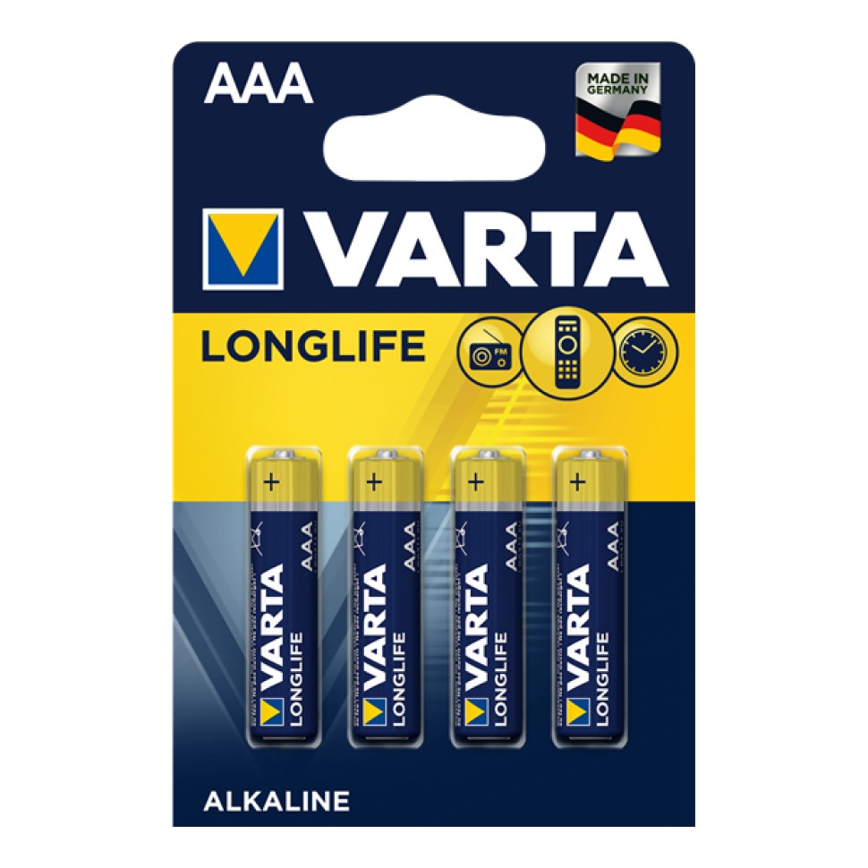 Батарейка Varta Longlife LR03 AAA, 4 шт