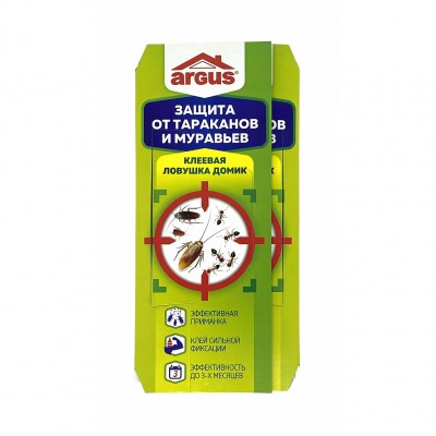 Клеевая ловушка от тараканов (домик)1шт ARGUS (600/120)