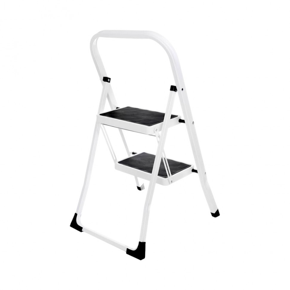 Стремянка стальная (макс.нагрузка 150кг), 2 ступени, прорезиненные ступени