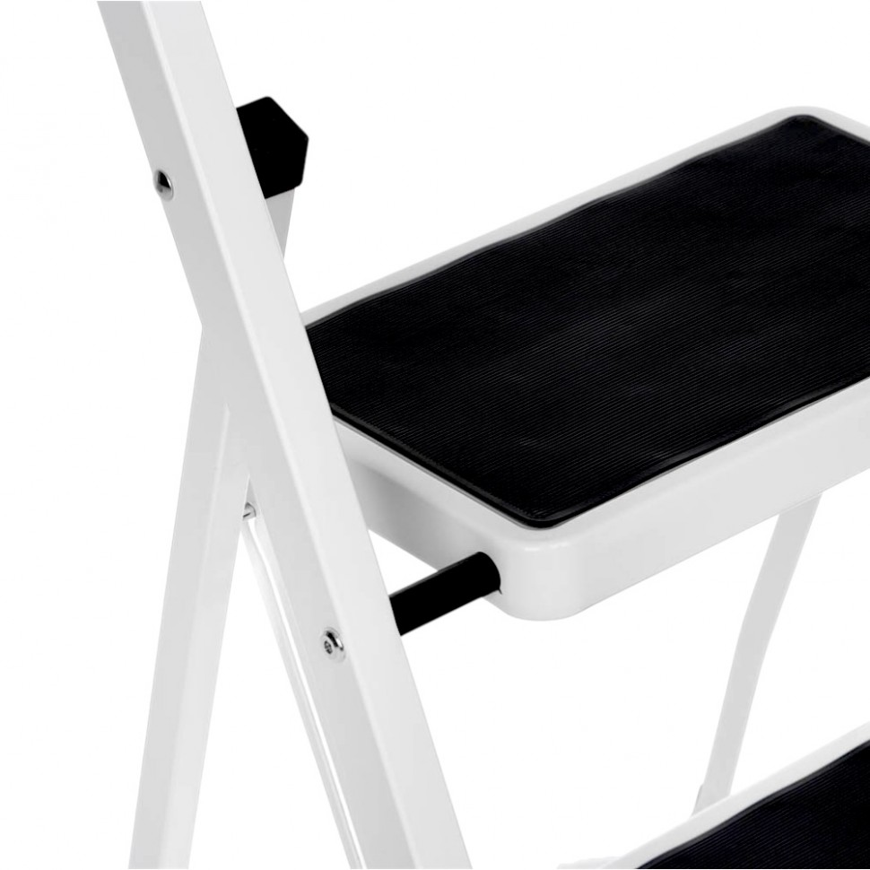 Стремянка стальная (макс.нагрузка 150кг), 2 ступени, прорезиненные ступени