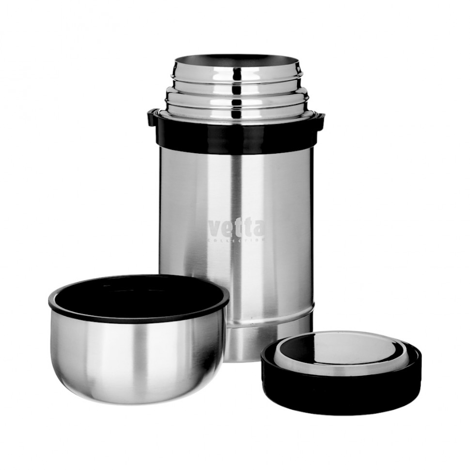 Термос металлический "Суповой" с широким горлом 0,75л серебристый