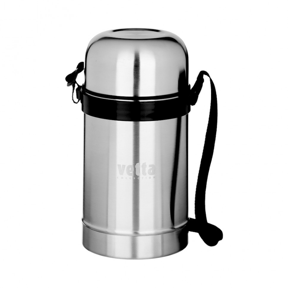 Термос металлический "Суповой" с широким горлом 0,75л серебристый