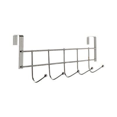 Вешалка накидная на дверь, 5 крючков, 24,5х2,5х9,5 см, металл VETTA