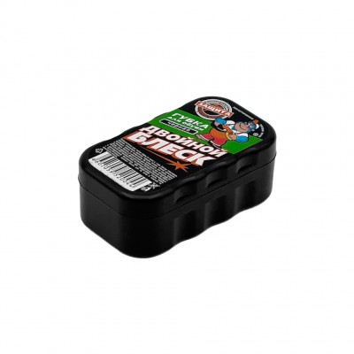 Мини губка для обуви «Двойной Блеск» чёрная