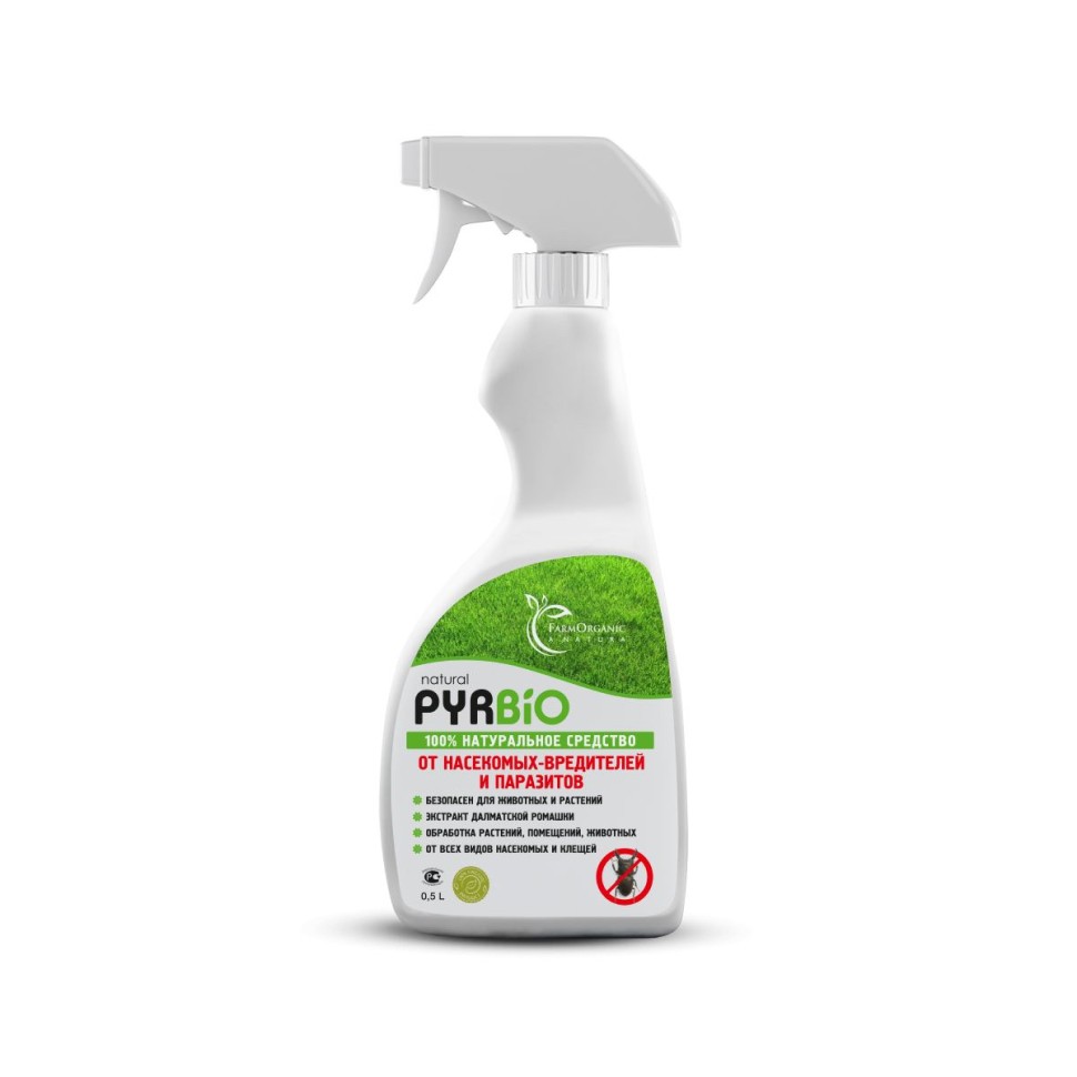 Натуральный Спрей PYRBIO Natural от насекомых-вредителей и паразитов 0,5 л