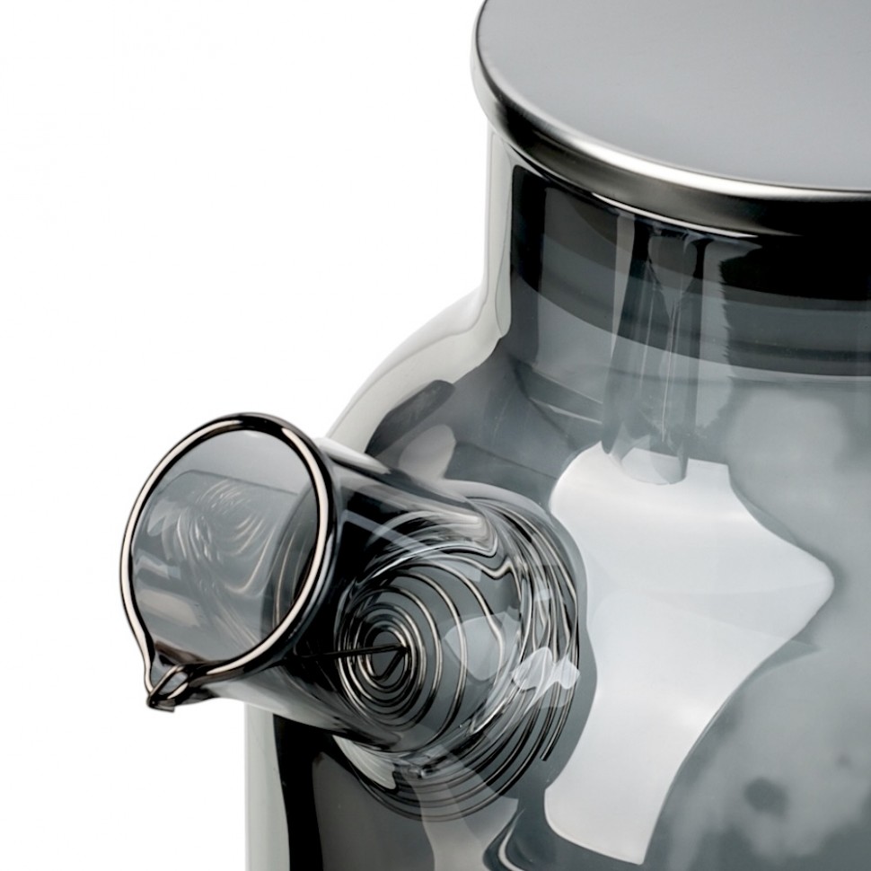 Чайник заварочный Графит 1,8л, стекло, нерж.сталь SATOSHI