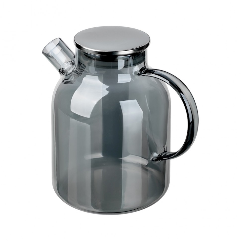 Чайник заварочный Графит 1,8л, стекло, нерж.сталь SATOSHI