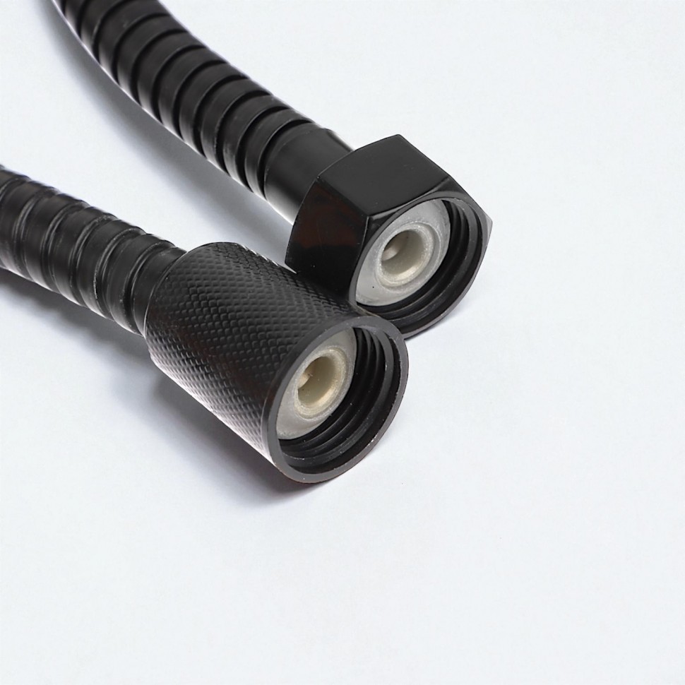 Шланг для душа 150см, 1/2"(Имп)-1/2"(Имп), сталь, пластик, ПВХ, черный СоюзКран