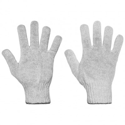 Перчатки Х/Б 10 класс 5 нитей, белые