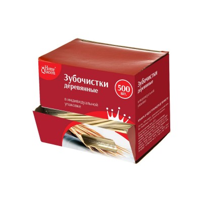 Зубочистки 500 шт в индивидуальной упаковке арт.56591 (48/6)