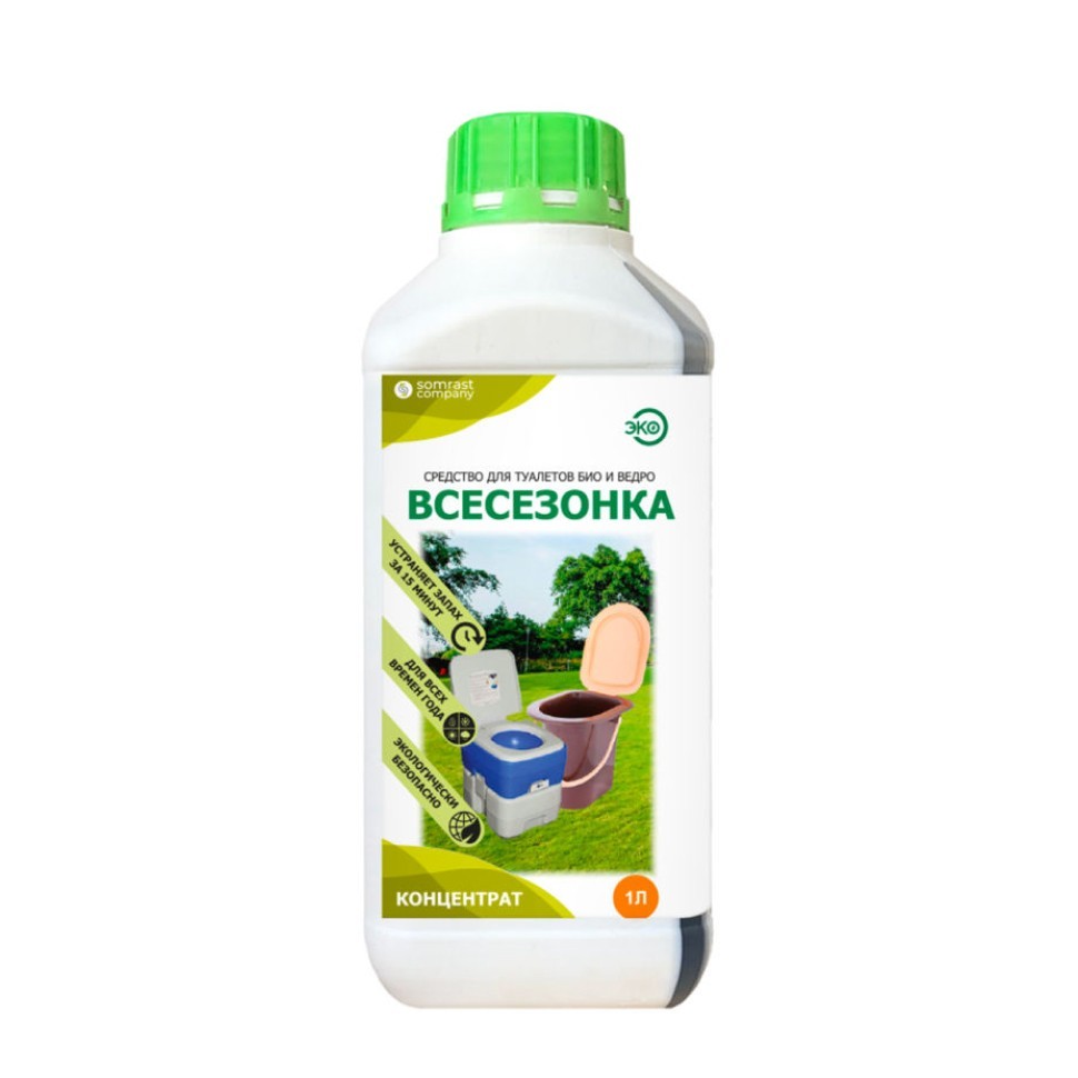 Средство для туалетов био и ведро «Всесезонка», 1 л