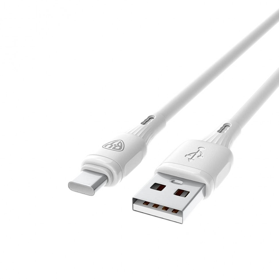 Кабель для зарядки USB(A)-Type C BY Twist, 36Вт, 1 м, 3A, гибкий силикон, белый