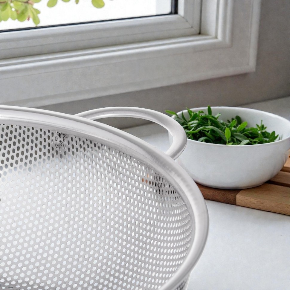 Дуршлаг на ножке Эстин 22см, нерж.сталь