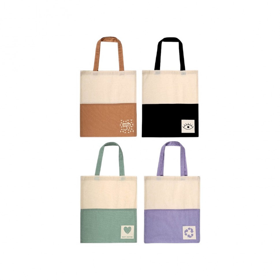 Сумка-шоппер хозяйственная, хлопок ЭКО, 35х40см, 4 дизайна (4)