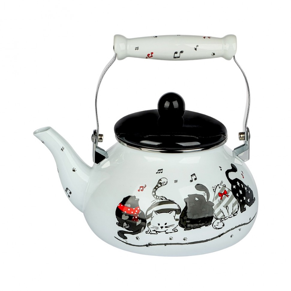 Чайник эмалированный Хвостатые друзья 2,5л, индукция