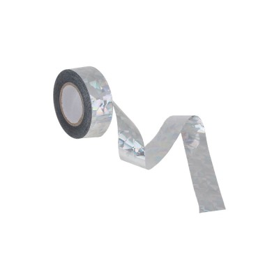 Лента светоотражающая для отпугивания птиц, 2.5смх50м, OPP+PET, INBLOOM 156-023 (240)