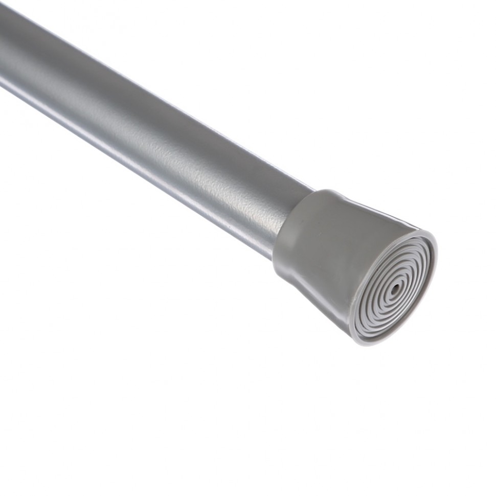 Карниз для шторы в ванную 2,6м, алюминий, серебристый