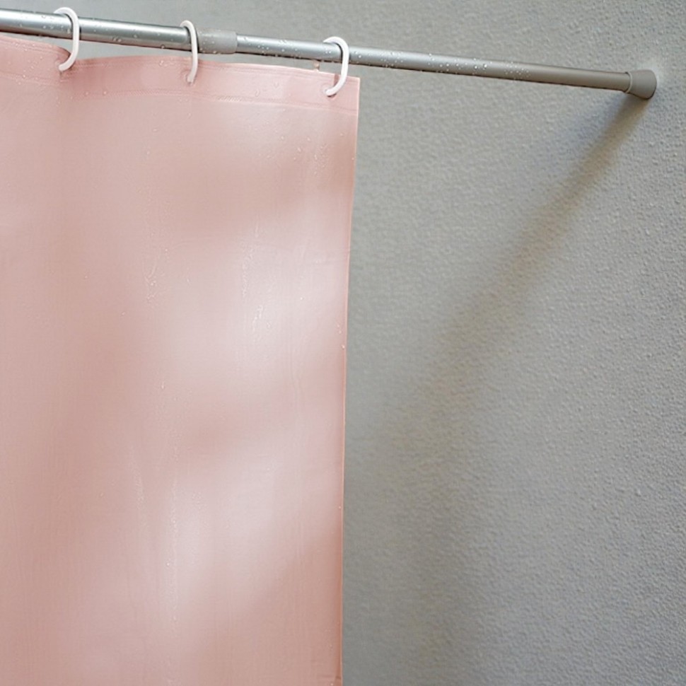 Карниз для шторы в ванную 2,6м, алюминий, серебристый