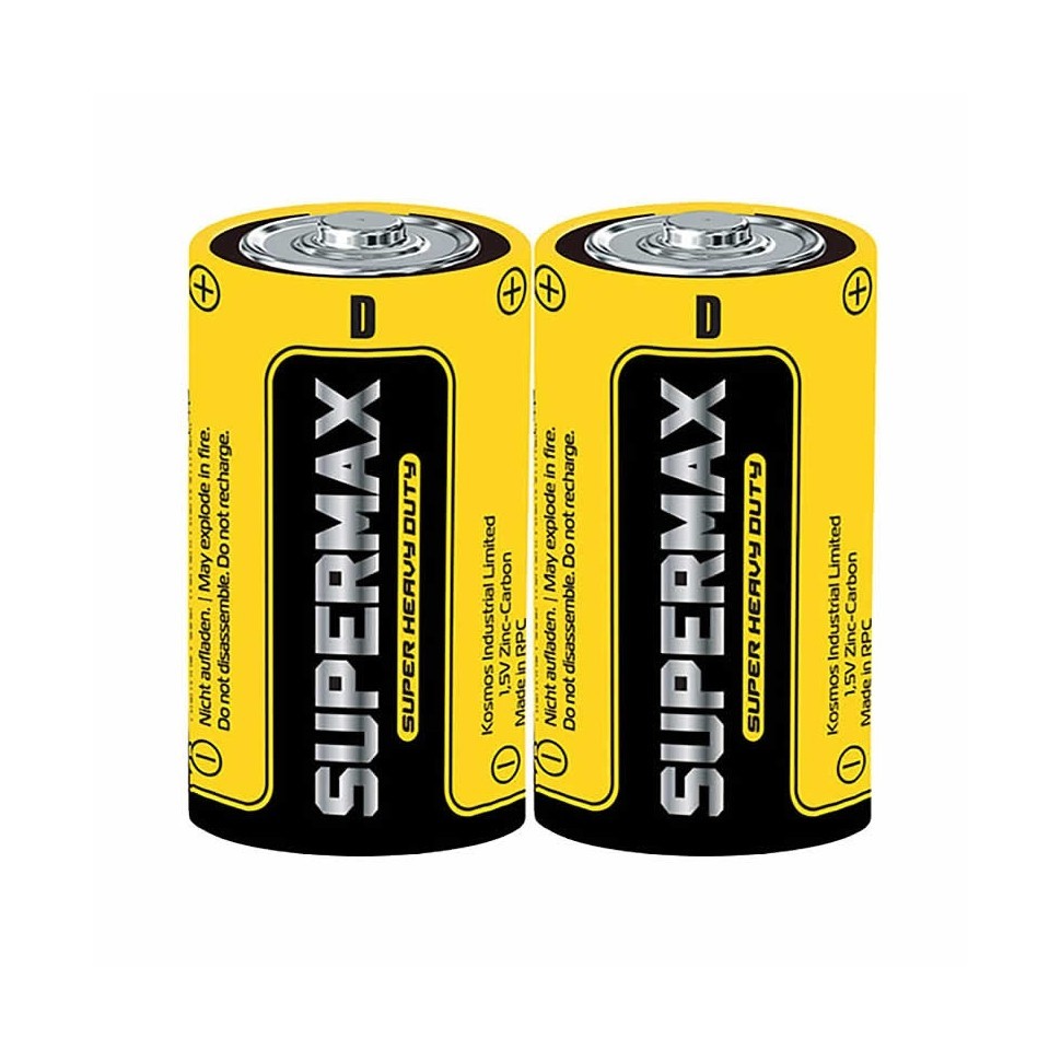 Батарейка Supermax R20 D, 2 в п/э (24) 