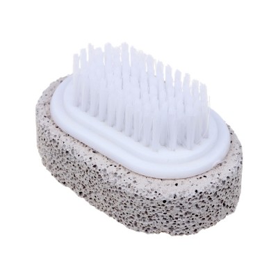 Пемза для педикюра с щеткой, иск.пемза, пластик, 7х4,4х3,3см