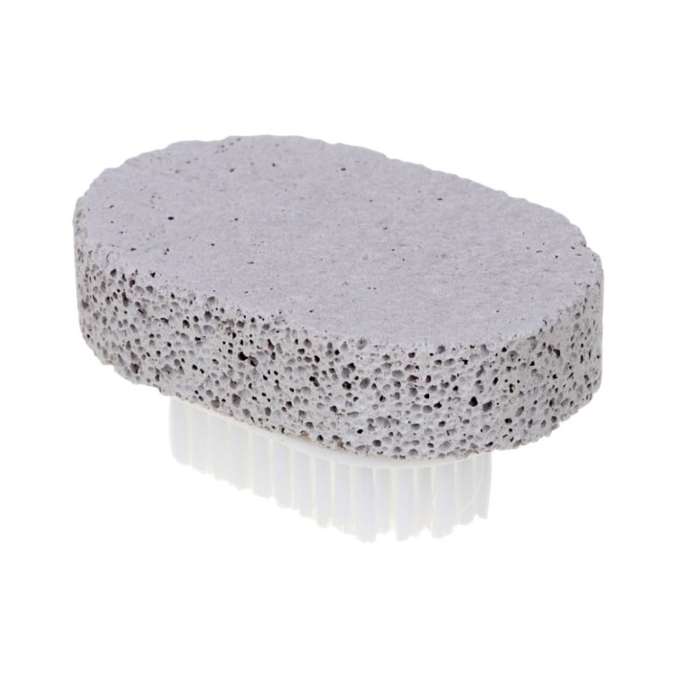 Пемза для педикюра с щеткой, иск.пемза, пластик, 7х4,4х3,3см