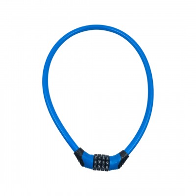 Замок велосипедный кодовый синий 70 см №276