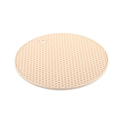 Подставка под горячее, силикон, d18см, "Соты", 3 цвета