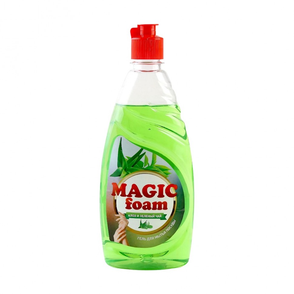 Средство для мытья посуды "MAGIC FOAM" Алоэ-Вера и зеленый чай 500 г 2-4905 (12)