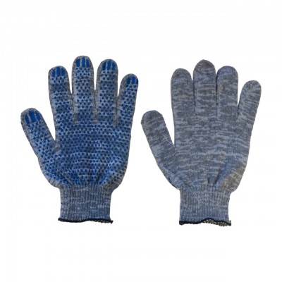 Перчатки 10 класс 5 нитей ПВХ ЛЮКС серые (300)