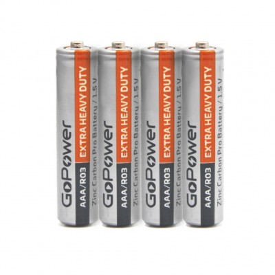 Батарейка GoPower R03 AAA, 4 в п/э
