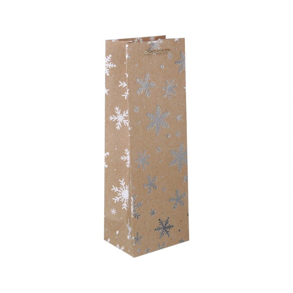 Пакет подарочный бумажный, фольгированный, 12x35x9см, 4 диз. (24)