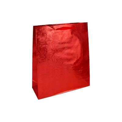 Пакет подарочный бумажный, фольгированный, 23x27x8 см, 6 цветов