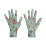 Перчатки садовые с нитриловым полуобливом, полиэстер, 9 размер, 23см, 31г, цветные