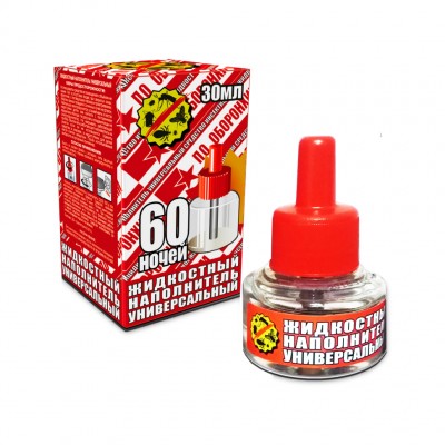 Жидкость 60 ночей ОБОРОНХИМ красная от комаров и мух и других (24)
