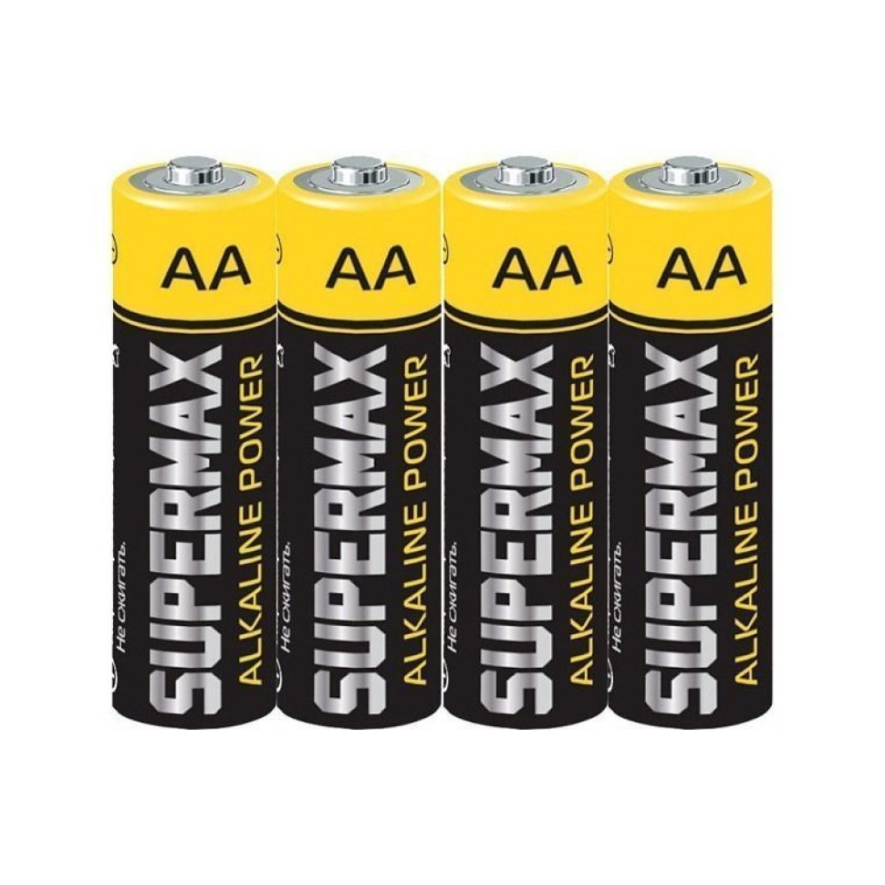 Батарейка Supermax Alkaline Power LR06 AA, 4 в п/э (40)  