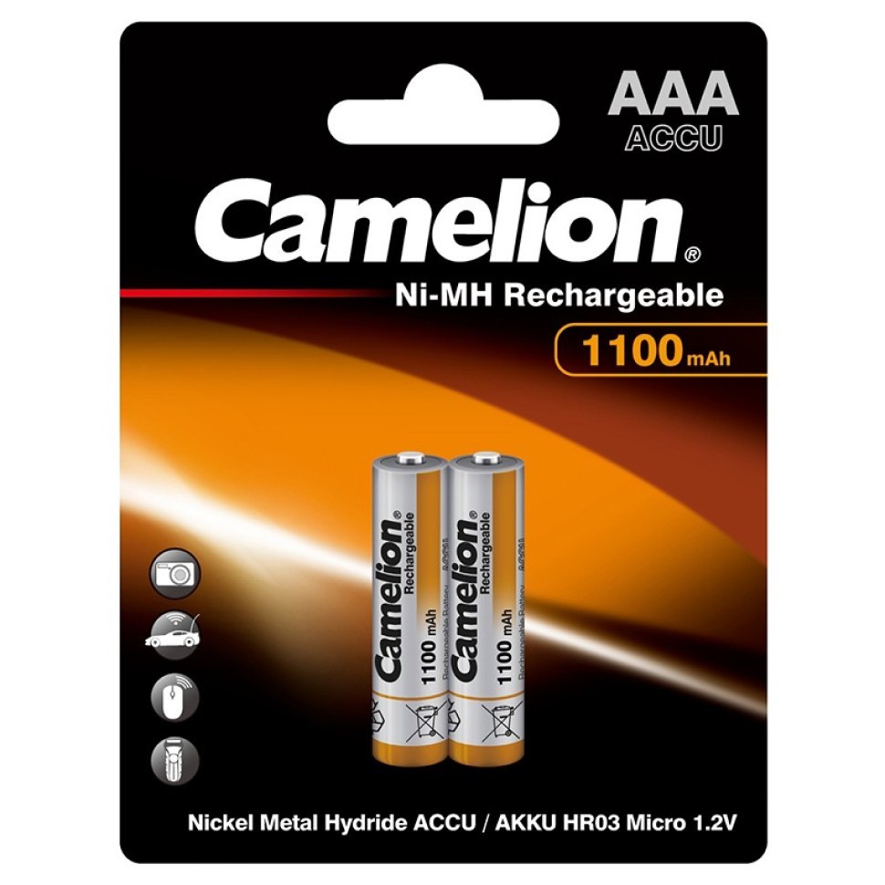 Аккумуляторы Camelion AAA 1100 мАч, Ni-Mh, бл/2 