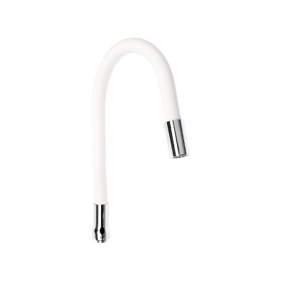 Излив смесителя для кухни, гибкий, силиконовый, 1 режим, 50см, белый (50)