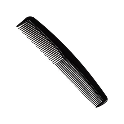Расческа-гребень мужская, пластик, 14,2см, черный (180)
