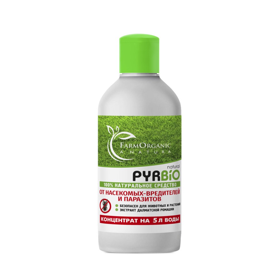 Концентрат PYRBIO Natural на 5 литров от насекомых-вредителей и паразитов, 50 мл