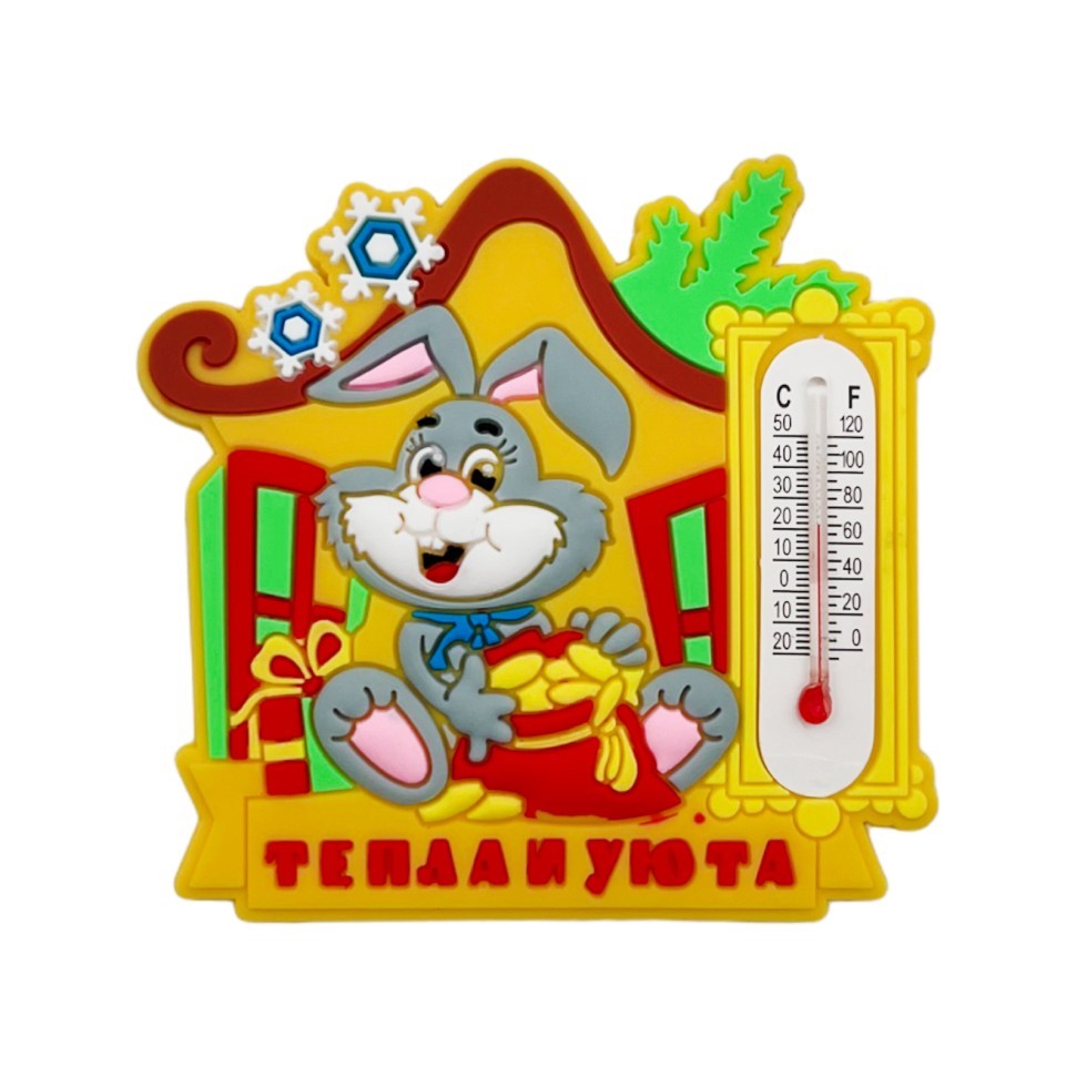 Магнит ПВХ Символ Года с термометром (2400/24)