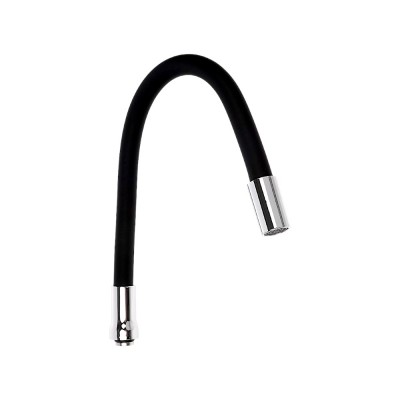 Излив смесителя для кухни, гибкий, силиконовый, 1 режим, 50см, черный (50)