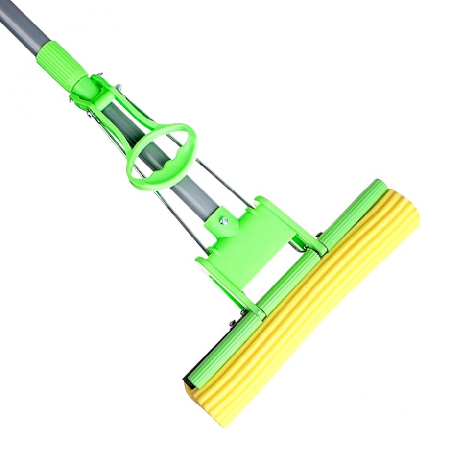 Швабра ПВА стальная телескоп. ручка, 110см, один ряд роликов