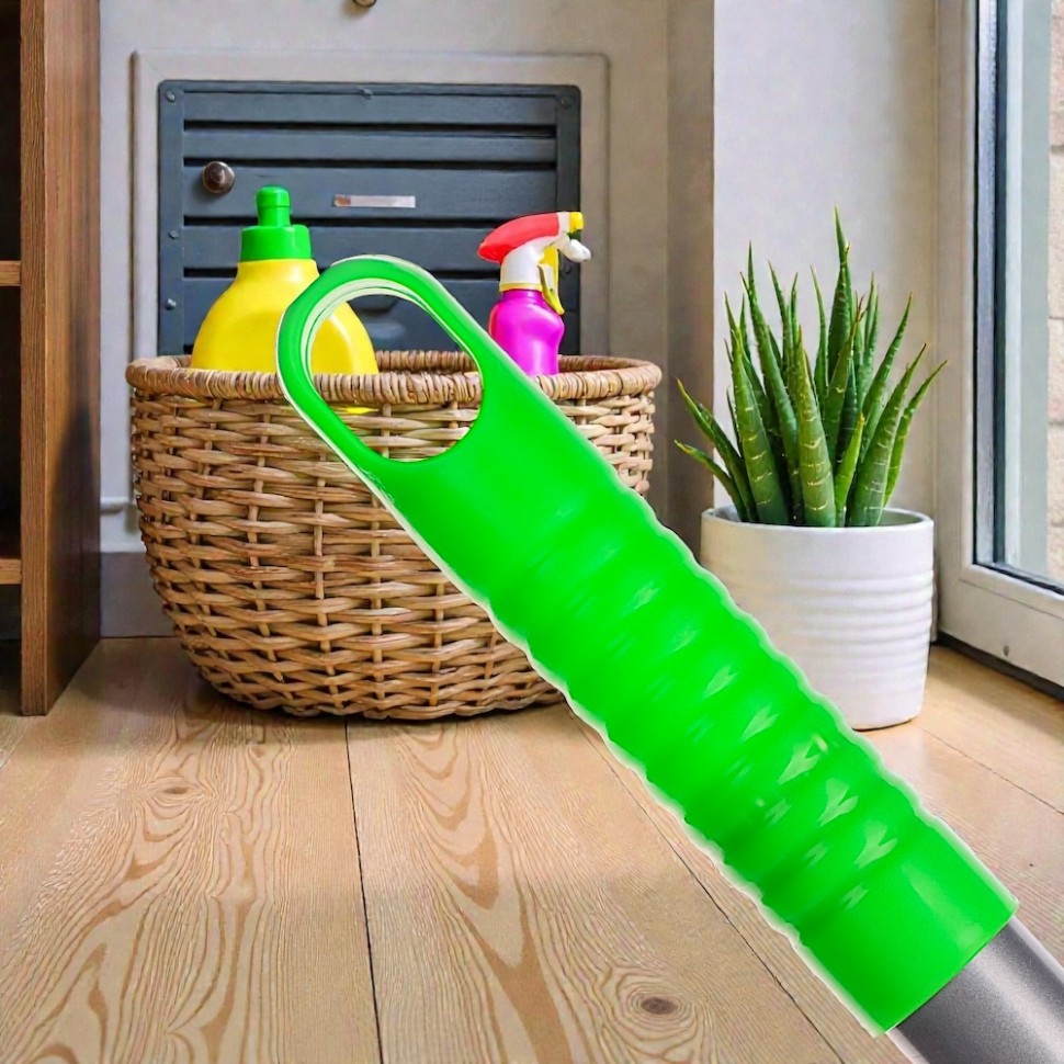 Швабра ПВА стальная телескоп. ручка, 110см, один ряд роликов