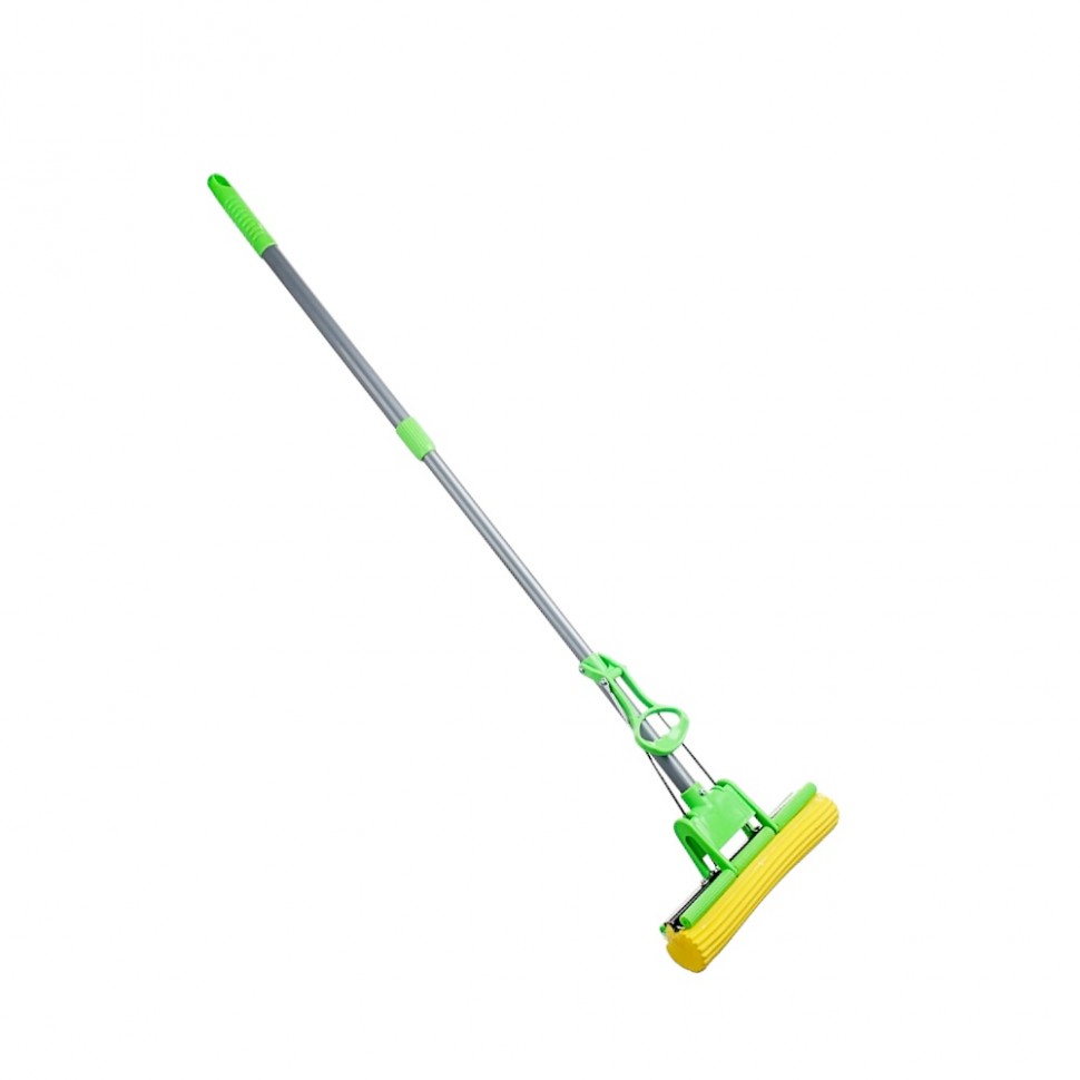 Швабра ПВА стальная телескоп. ручка, 110см, один ряд роликов
