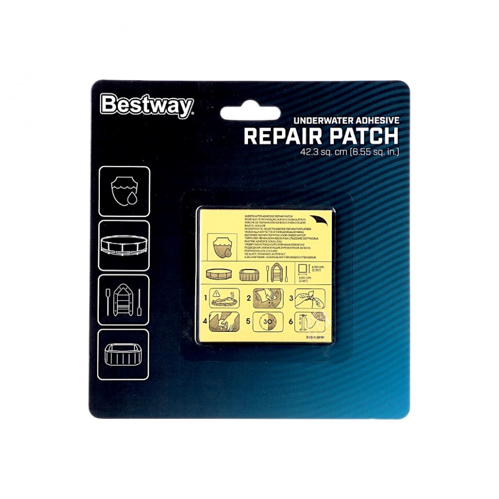 Клейкая заплата для ремонта поверхности, находящейся под водой Bestway (36)