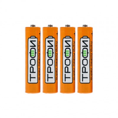 Батарейка «Трофи» Super Heavy Duty R03 AAA, 4 в п/э (60) 