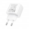 Сетевое зарядное устройство hoco. модель CS55A, USB+C 30W, цвет: белый